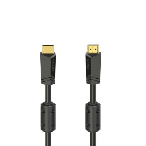 HAMA HDMI-Kabel "High Speed HDMI™-Kabel, Stecker - Stecker, 4K, 10m vergoldet", schwarz, 1.000cmcm, Kabel, Ethernet HDMI™-Kabel, HDMI-Kabel