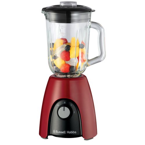 RUSSELL HOBBS Standmixer "Desire 27120-56, 850 Watt", rot, B:27,5cm H:35,1cm T:21,6cm, Zerkleinerer, Glas, rot,2 Geschwindigkeitsstufen, 1,5 Liter Fassungsvermögen, Standmixer