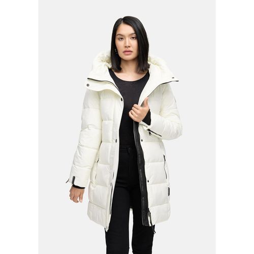 Winterjacke MARIKOO "Marikoo Karumikoo XVI Damen Winterjacke B987", Damen, Gr. L, weiß (sanftes weiß), Obermaterial: 100% Polyester PES., Jacken Winterjacke