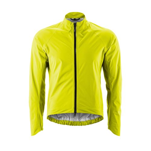 Fahrradjacke GONSO "SAVE JACKET ROAD M", Herren, Gr. XL, gelb, 100% Polyester, Jacken Fahrradjacke, Herren Radjacke, wasserdichte Rennrad-Regenjacke mit Rückentasche