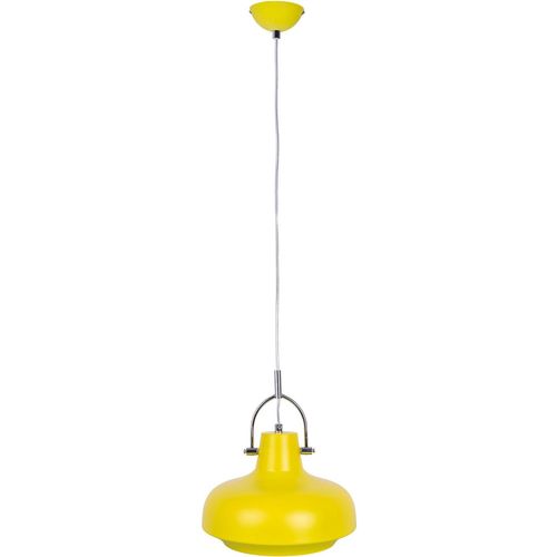 NOWA Hängeleuchte "LIEKE", zitronengrün, 1, Ø 26cm H: 150cm, 1 Stk., Leuchten, Zitronengrüne Hängeleuchte Metall verchromt, ø 260mm, E27 40W, Hängeleuchte