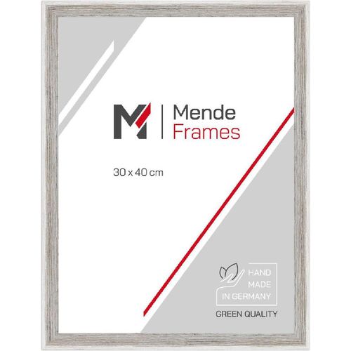 MendeFrames Holzrahmen H790 Strandhaus 50x75 cm weiß Antireflexglas