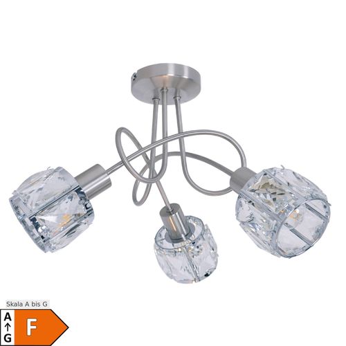 Näve 3er LED Deckenleuchte "JOSEFA" stahl blank