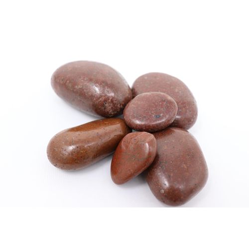 Aquagart 80kg Polierter Kiesel Flusskiesel Kieselsteine Gartenkies Zierkies rot