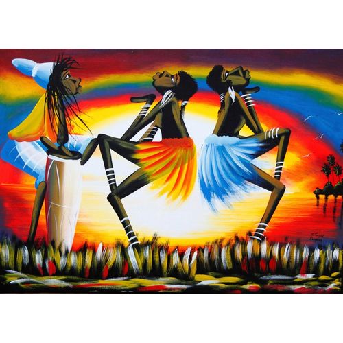 Fototapete PAPERMOON "Kultureller Tanz", bunt, B:4m L:2,6m, Vlies, Tapeten