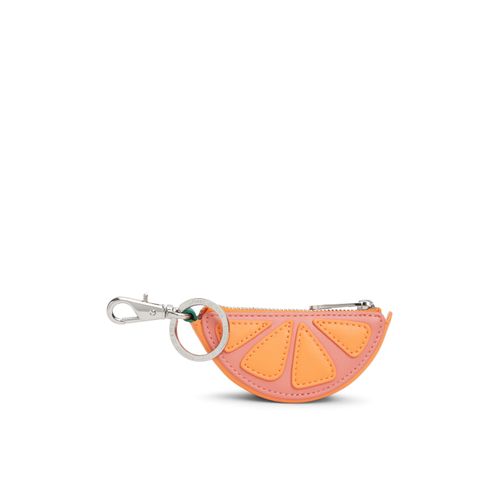 Schlüsselanhänger TOMMY JEANS "TJW FRUIT COIN PURSE ORANGE", Damen, orange, rosa, grün, Lederimitat, Schlüsselanhänger Schlüsselanhänger, Taschen-Schlüsselanhänger, Taschen Charm, Bag Charm im Frucht-Look