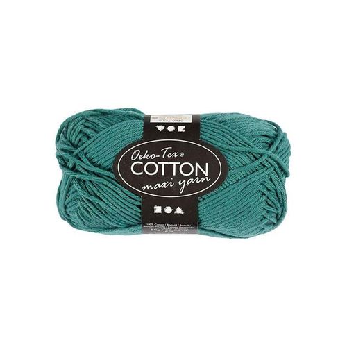 Creativ Company Cotton yarn Size 8/8 L: 80-85 M Petrol - 50gr.