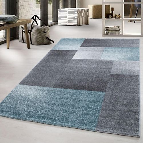 Teppich AYYILDIZ TEPPICHE "Lucca 1810" Gr. 3, blau, B:120cm H:11mm L:170cm, Kunstfaser, Teppiche, Teppich, Kurzflor, Wohnzimmer