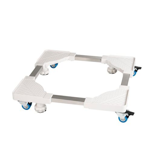 XAVAX Transportroller "Transportroller f. Waschmaschine, Trockner, Kühlschrank, verstellbar", weiß, B:28cm H:8,9cm L:54,6cm, Transportwagen, Hausgerätesockel verstellbar, Transportroller