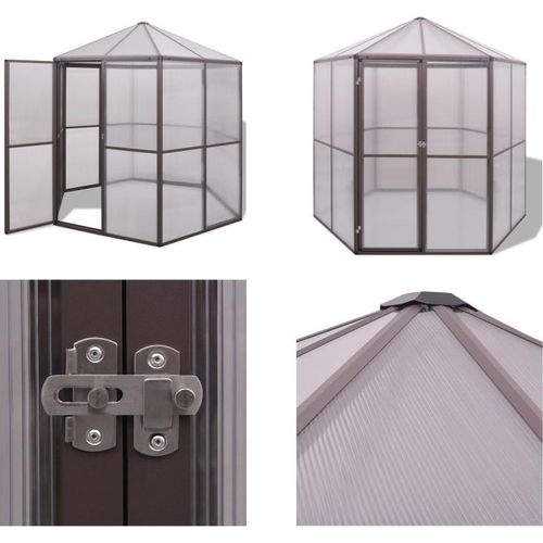vidaXL Gewächshaus Aluminium 240×211×232 cm - Gewächshaus - Gewächshäuser - Treibhaus - Treibhäuser