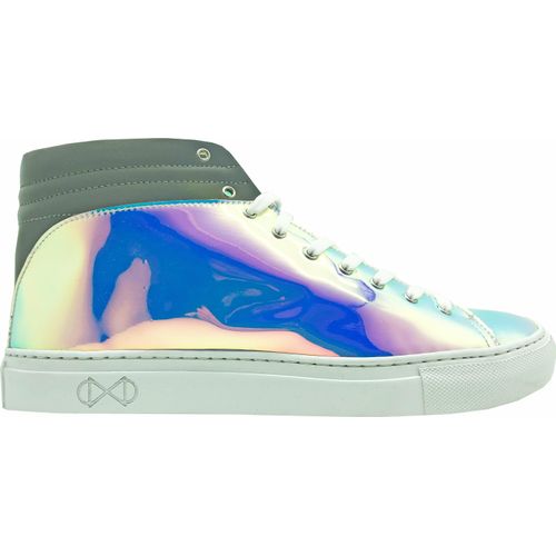 Damen Sneaker irisierend, mehrfarbig, vegan, fair produziert, reflektierende Ferse