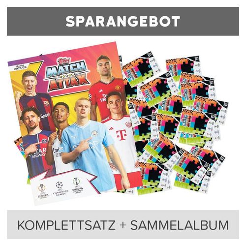 Champions League 2023/24 - Trading Cards - Karten 1-504 komplett plus Sammelmappe (ohne limitierte oder andere Sonderkarten)