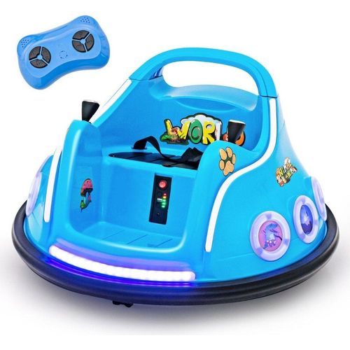 12-V-Autoscooter für Kinder mit 360°-Drehung, Musik und Fernbedienung