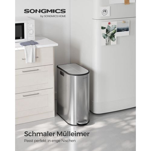 Küchen-Mülleimer - Abfalleimer - Volumen 30 l - Weiß