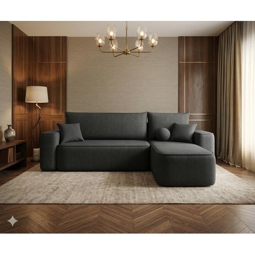 Ecksofa TEXAS Rechts Graphitfarben