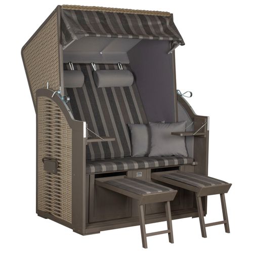 Strandkorb Compact Grau