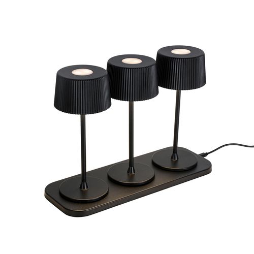 Akku-Tischleuchte Thremo Schwarz, 3er Set