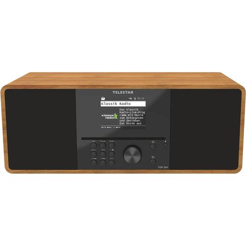 TELESTAR TOP 300 Holz DAB+ Internetradio mit CD-Player