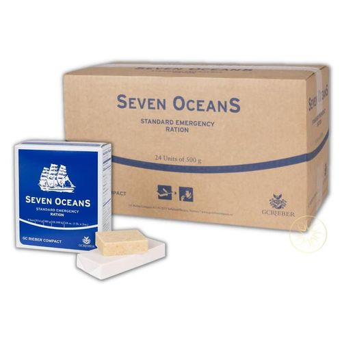 Seven Oceans Notration 24 x 500g - Langzeitnahrung für Outdoor-, Überlebens- und Notfallsituationen