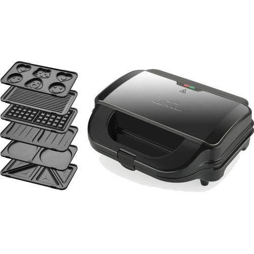 ETA Sandwichmaker "6in 1 SORENTO Plus ETA515190000", schwarz, B:29,5cm H:11,5cm T:25,5cm, Sandwichmaker