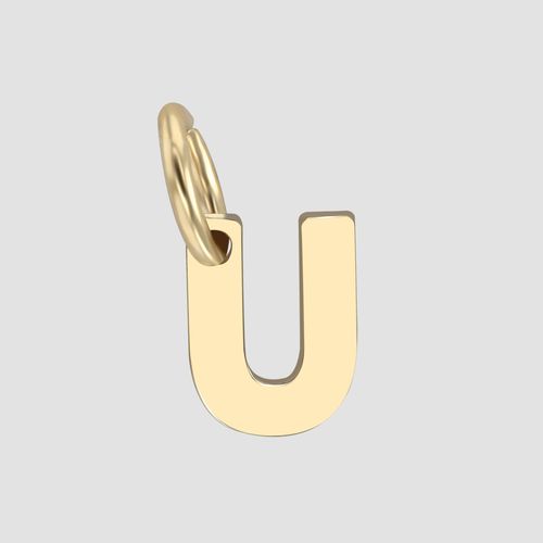 Buchstabenanhänger ADELIA´S "Unisex Anhänger ¿ Buchstabe N Buchstabenanhänger aus 375 Gold", gold, Schmuckanhänger, Damen, Buchstabenanhänger