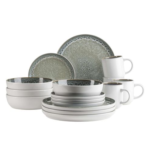 Kombiservice MÄSER "Malea", grün, 16, Geschirr-Sets, Kombiservice