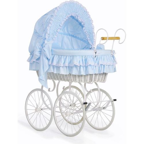 Retro-Korbbett Victoria – Babybett – verstellbare Kappe für Komfort