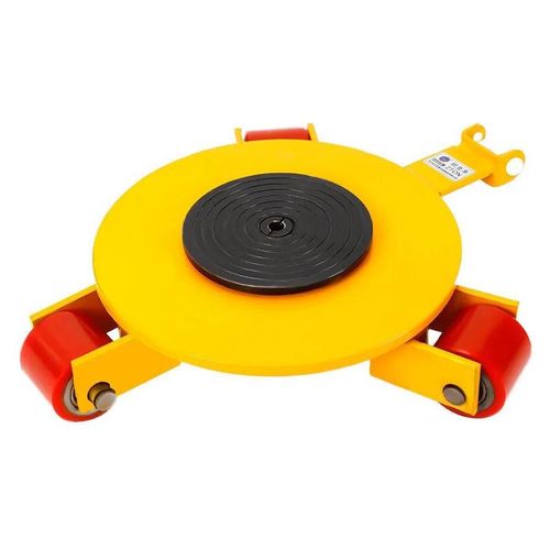 Maschinentransportroller - Transportfahrwerk/Dolly - 2000 kg Tragkraft - 3 PolyurethanRollen - 360° Drehplatte - Gussstahl - Für Werkstatt & Lager