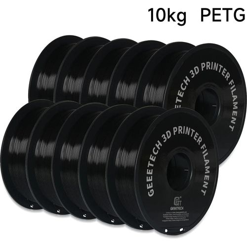 3D-Drucker-Filament - PETG 1,75 mm - Länge 343 m - Für FDM-Drucker - Vakuumverpackt - Schwarz