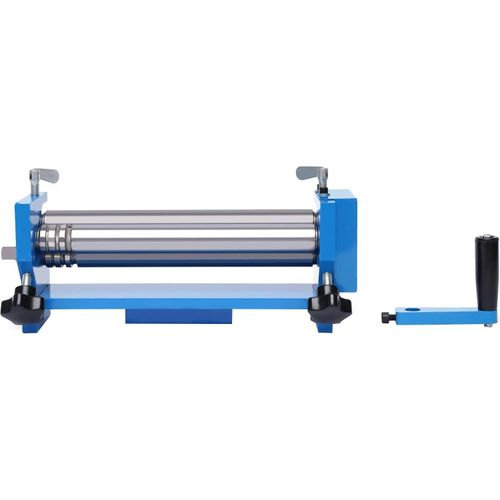 Ringbiegemaschine - Manuelle Ringwalze/Rollbiegemaschine - 45# Stahl - Verstellbarer Durchmesser - Für Stahldraht Bis 5 mm - Silber/Blau