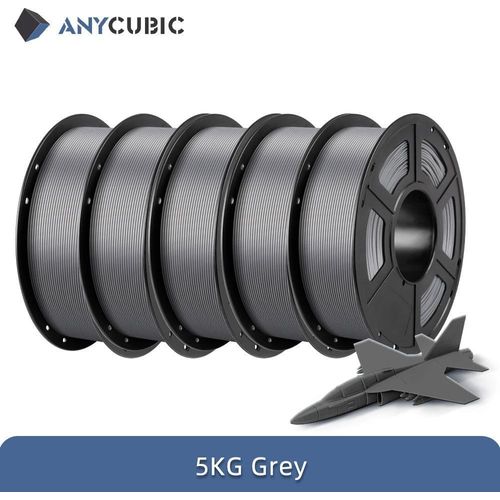 PLA 3D-Filament - 1,75 mm FDM/FFF - 5 kg - Für 3D-Drucker - Umweltfreundlich - Grau