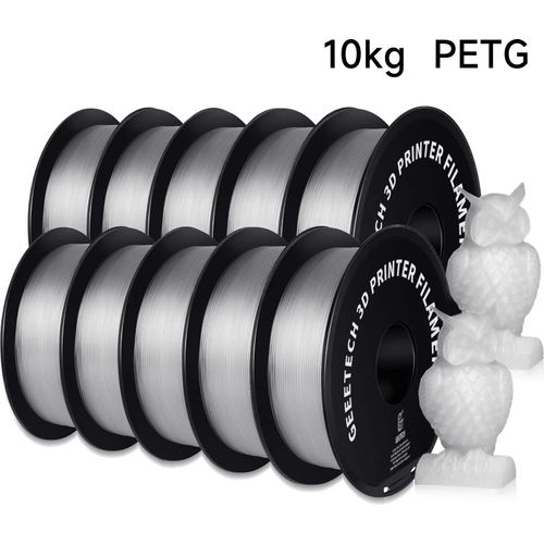 PETG - 3D-Druck Filament - 1,75 mm - 343 m - Für FDM 3D-Drucker - Vakuumverpackt - Transparent