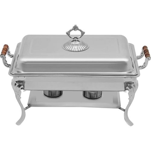 Chafing Dish Buffetwärmer - 9 L - Edelstahl - Buffet-Set - Silber