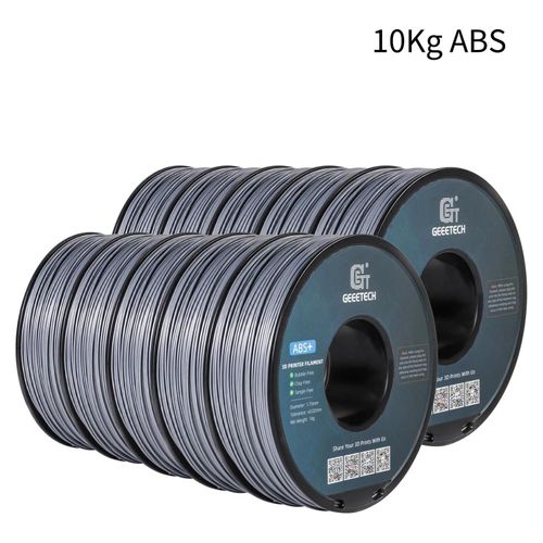 ABS+ 3D-Drucker-Filament - 1,75 mm - 10 kg Spule - Vakuumverpackt - Silber