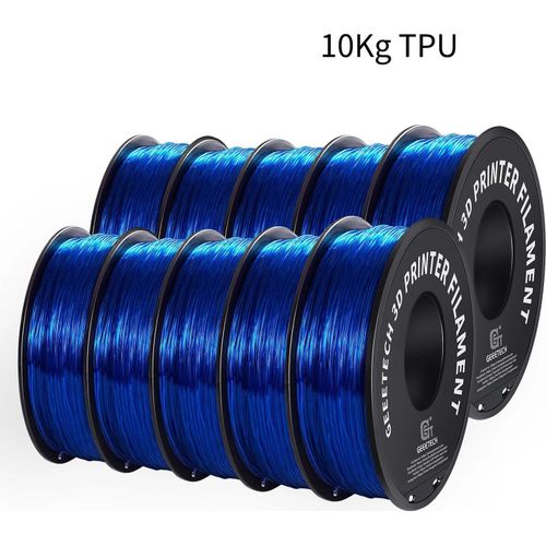 TPU 3D-Drucker Filament - 1,75 mm - Flexibel Shore 95A - 1 kg Spule - Vakuumverpackt - Ungiftig - Blau