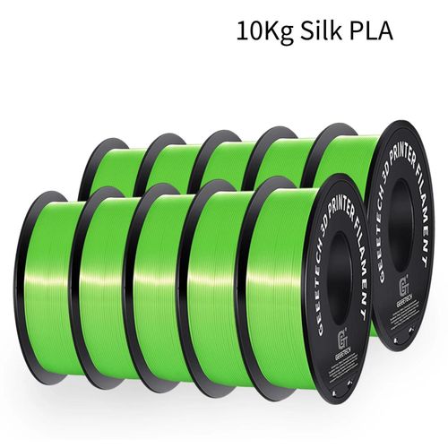 Silk PLA Filament für 3D‑Drucker - 1,75 mm - 10 kg Spule - Seidenglanz - Vakuumverpackt - Grün