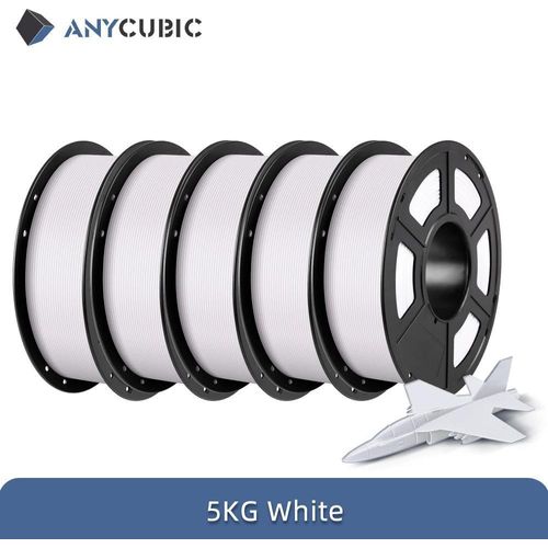 PLA 3D-Filament - FDM 3D-Drucker - 1,75 mm - 5 kg Spule - Umweltfreundliches Material - Weiß