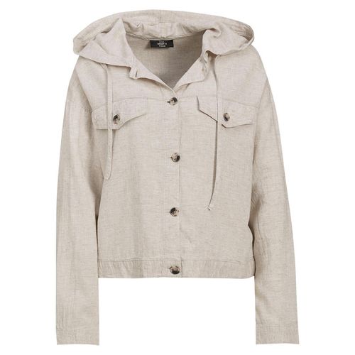 Damen Leinen-Bluse mit Kapuze
