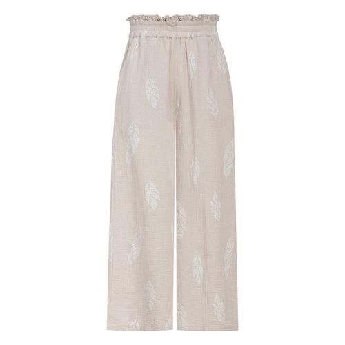 Damen Musselin-Hose mit gerüschtem Bund