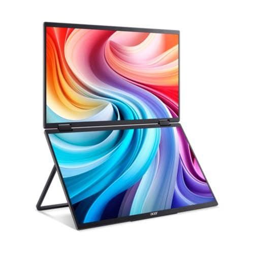 Acer PD3, Tragbarer Dual-Screen Monitor mit Touch, PD163QT, Schwarz