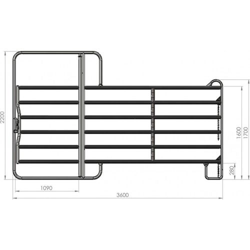Kerbl Stable KERBL Weidepanel mit Tor, 3.60 m