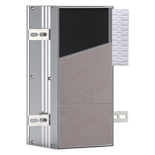 EMCO WC-Modul plus ASIS Unterputz, 332 x 154 mm, Türanschlag links Aluminium