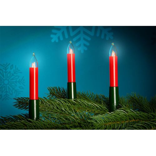 NARVA 30er Schaft-Lichterkette rot innen,26,2m