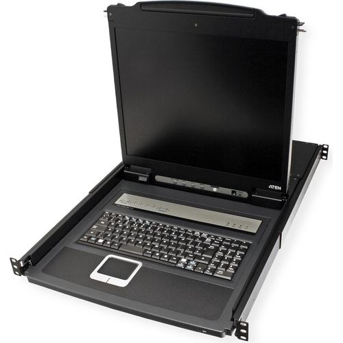 ATEN CL1308N KVM-Switch, 48cm TFT, VGA, PS/2-USB, 8 Port, ES-Layout