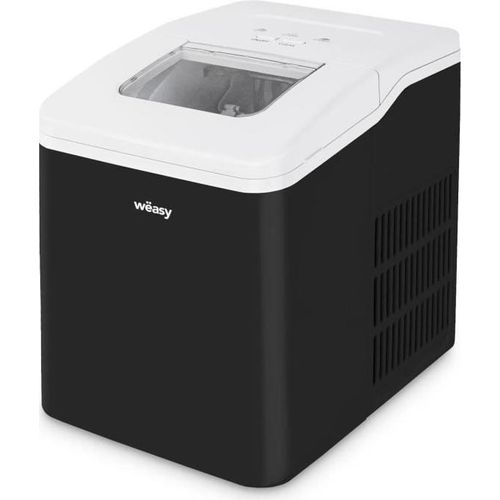 Eismaschine WEASY KW12, Bis zu 12 kg pro Tag, 7-12 Minuten Produktionszeit, 2,2 L Tank, Schwarz