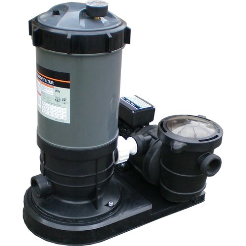 Kartuschenfilteranlage SPLASH 511 mit 8 m³/h Leistung für Pools bis 30.000 L. Effiziente Filtration ohne Rückspülen, inkl. Pumpe