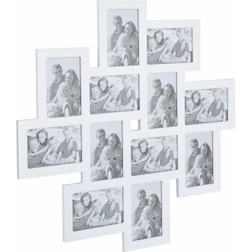 Bilderrahmen Collage GOODPRODUCT "Family, weiss", weiss (weiß), B:62cm, Glas, MDF, Bilderrahmen, Bilderrahmen Collage, Fotorahmen, Bildformat 10x15 cm