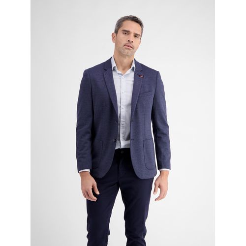 Jerseysakko LERROS "Jersey Sakko", Herren, Gr. 46, blau (navy), 75% Polyester, 22% Viskose, 3% Elasthan, Sakkos Jerseysakko