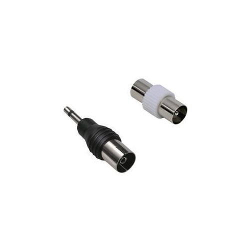 BKL Electronic 0403544 Klinke-Koax-Adapter-Set Anschlüsse: Klinkenstecker 3,5 mm, Koax-Buchse IEC, Koax-Stecker IEC 1 Set