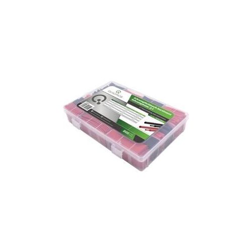 Quadrios 1905CA062 Schrumpfschlauchsortiment Schwarz, Rot 800 Teile